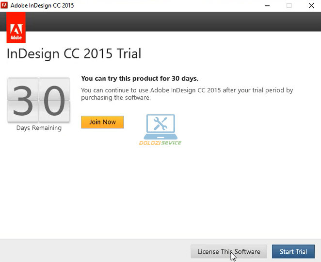 Chọn Start Trial